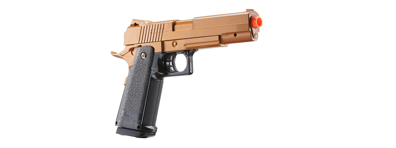 UK Arms 2011 Alloy Series Spring Airsoft Pistol (Color: Gold)