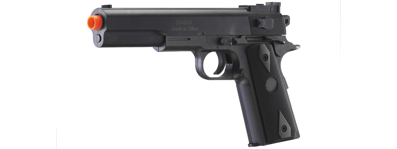 UK Arms M1911 Spring Powered Airsoft Pistol (Color: Black)