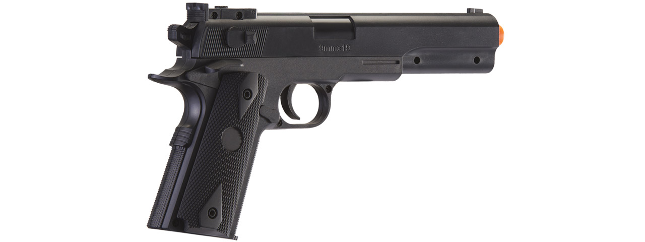 UK Arms M1911 Spring Powered Airsoft Pistol w/ Metal Flitch and Tube (Color: Black)