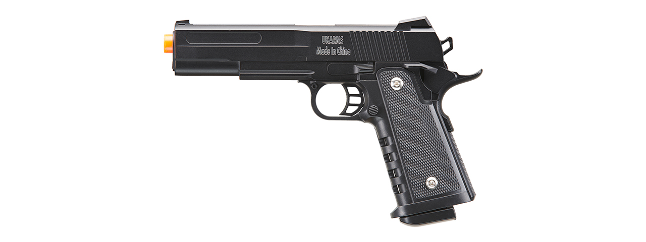 UK Arms 1911 Alloy Series Spring Airsoft Pistol (Color: Black)