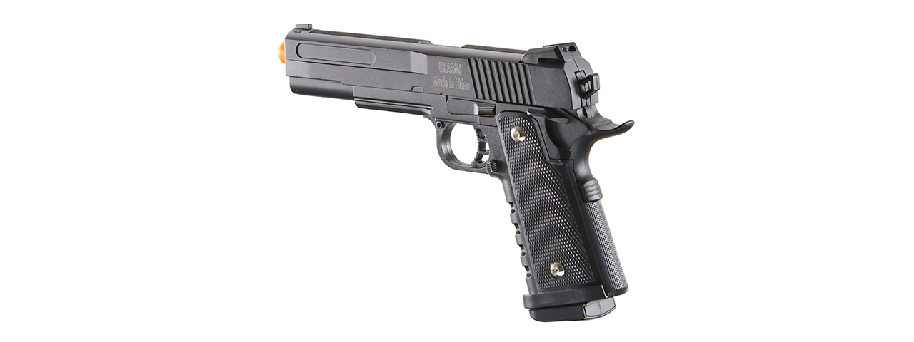 UK Arms 1911 Alloy Series Spring Airsoft Pistol (Color: Black) - Click Image to Close