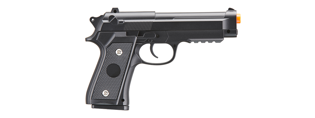 UK Arms M9 Alloy Series Airsoft Spring Pistol (Color: Black) - Click Image to Close