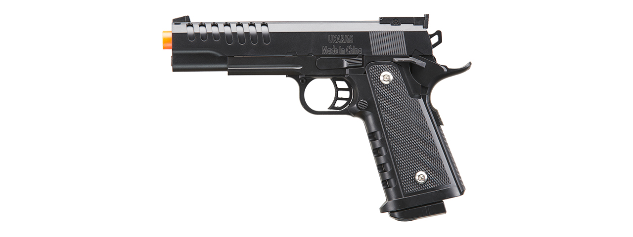 UK Arms 2011 Heavyweight Series Airsoft Spring Pistol (Color: Black) - Click Image to Close