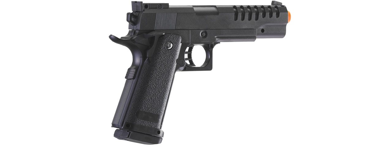 UK Arms M1911 Custom Plastic Spring Airsoft Pistol (Color: Black)