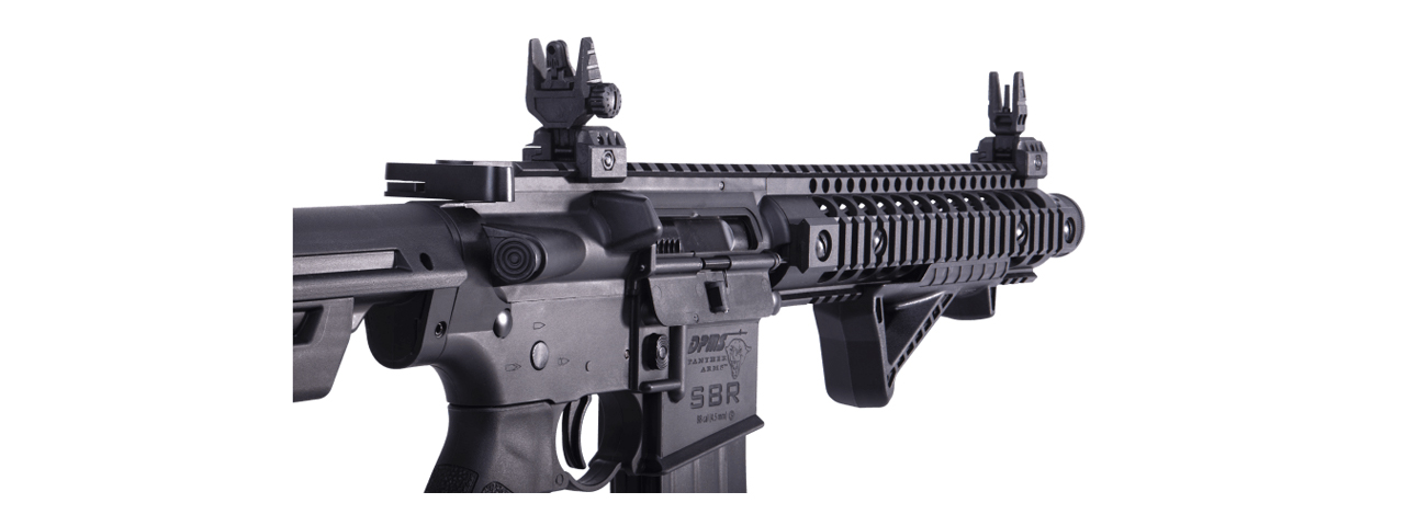 Crosman DPMS SBR Co2 BB .177 Cal BB Air Rifle with Dual Action Capability (Color: Black) - Click Image to Close