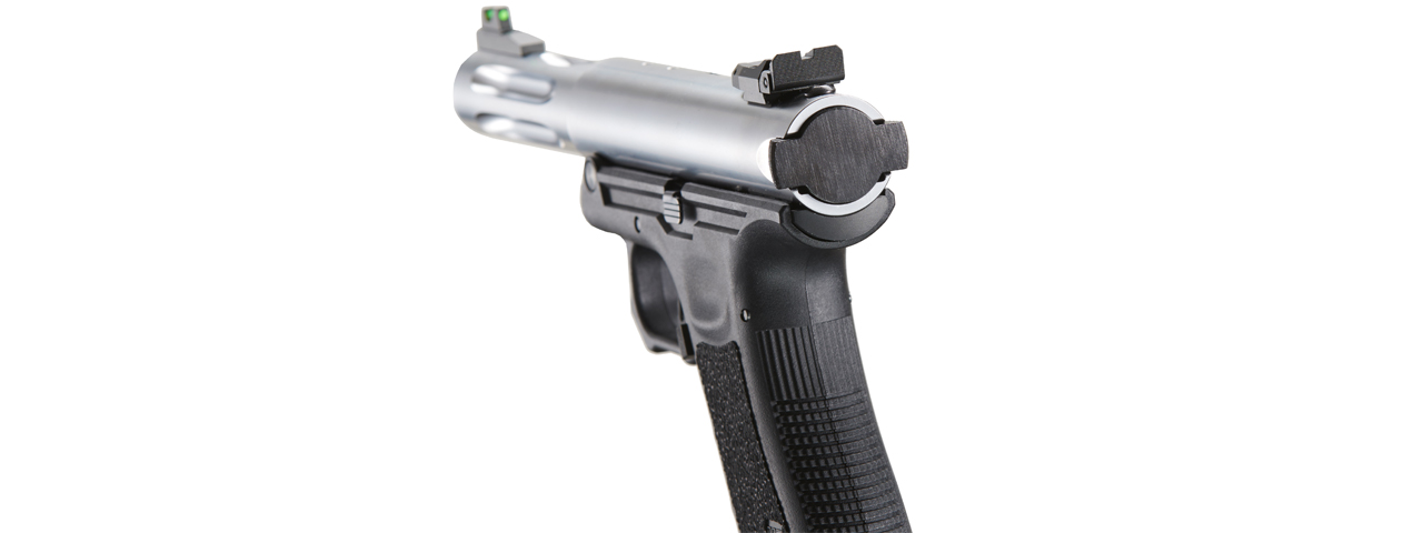 WE-Tech Galaxy Select Fire Premium L Gas Blowback Pistol (Color: Silver)