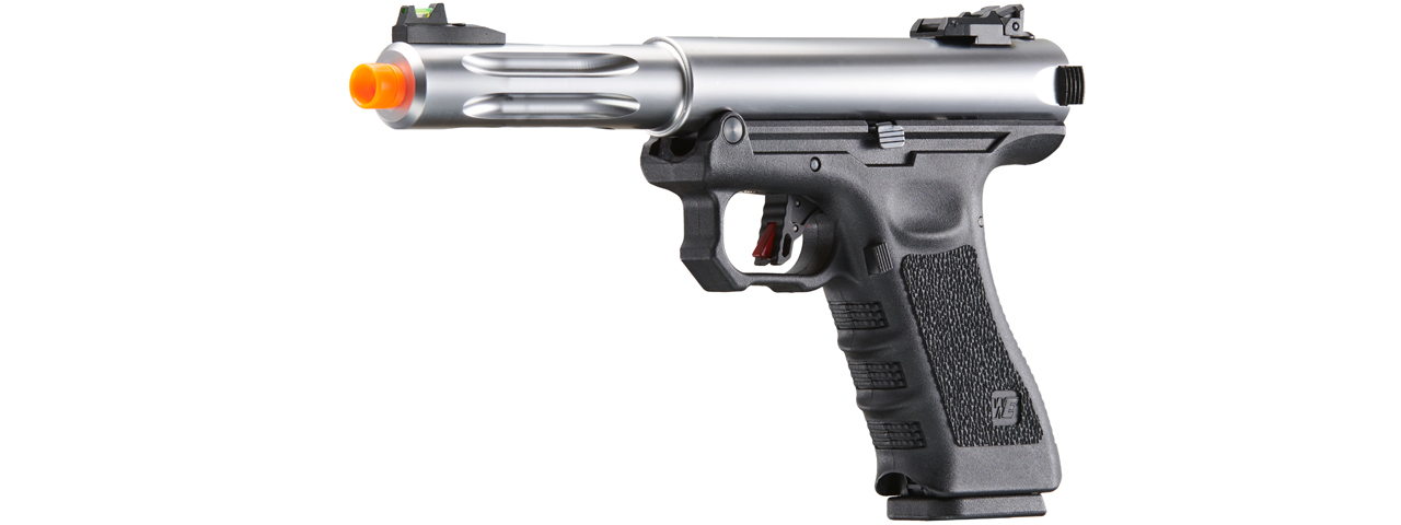 WE-Tech Galaxy Select Fire Premium S Gas Blowback Pistol (Color: Silver) - Click Image to Close