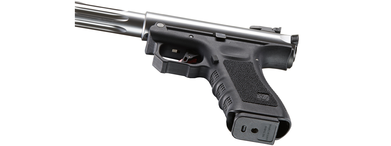 WE-Tech Galaxy Select Fire Premium S Gas Blowback Pistol (Color: Silver) - Click Image to Close