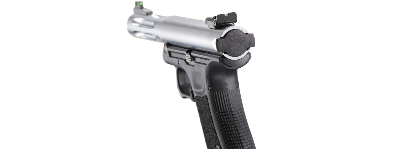 WE-Tech Galaxy Select Fire Premium S Gas Blowback Pistol (Color: Silver) - Click Image to Close