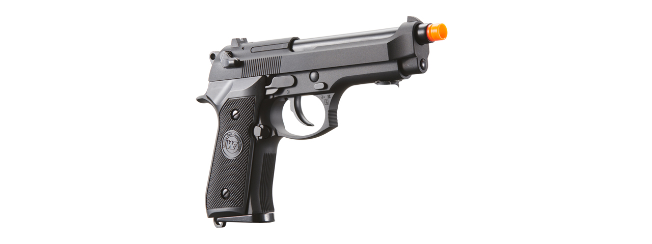WE-Tech Full Metal M9 Semi Automatic Gas Blowback Pistol (Color: Black) - Click Image to Close