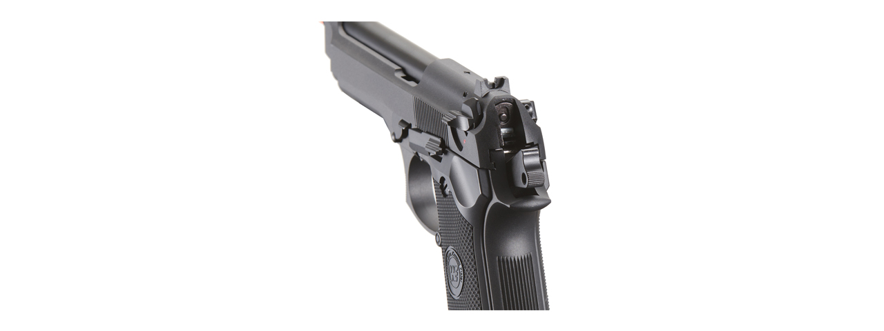 WE-Tech Full Metal M9 Semi Automatic Gas Blowback Pistol (Color: Black) - Click Image to Close