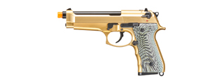 WE-Tech New System M92 Eagle Full Auto Airsoft Gas Blowback Pistol (Color: Gold)