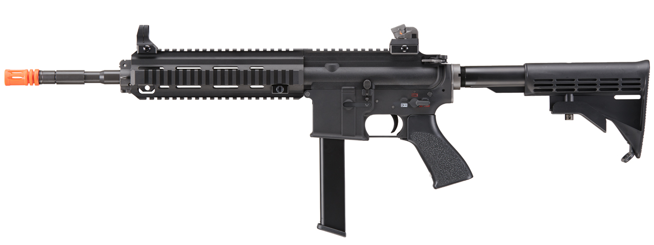 WE-Tech M4 888 PCC Gas Blowback Airsoft Rifle (Color: Black) - Click Image to Close