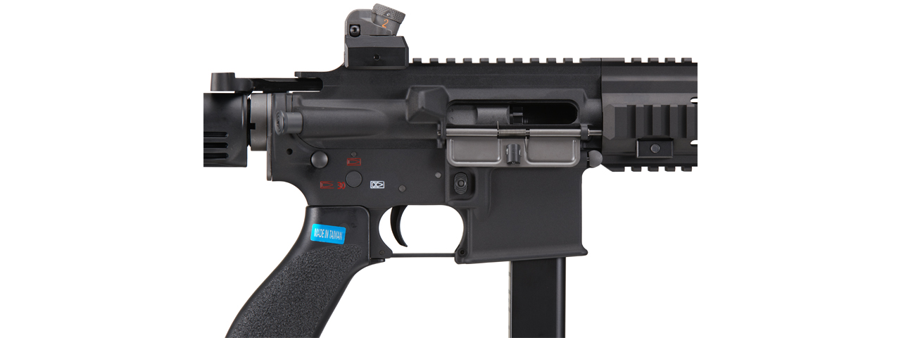 WE-Tech M4 888 PCC Gas Blowback Airsoft Rifle (Color: Black) - Click Image to Close