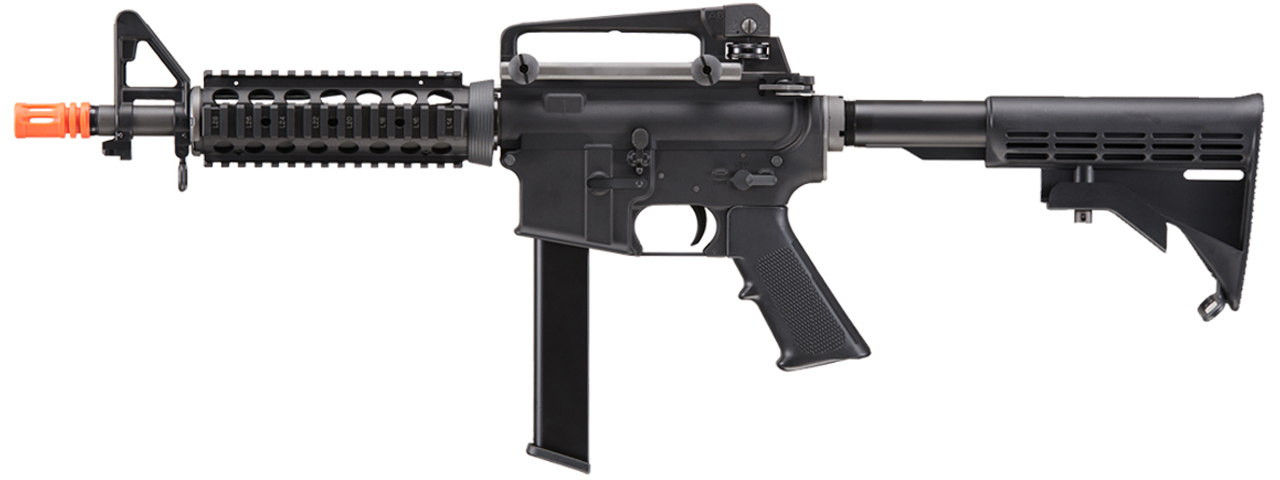 WE-Tech M4 CQB PCC Gas Blowback Airsoft Rifle (Color: Black) - Click Image to Close