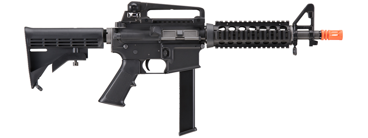 WE-Tech M4 CQB PCC Gas Blowback Airsoft Rifle (Color: Black) - Click Image to Close