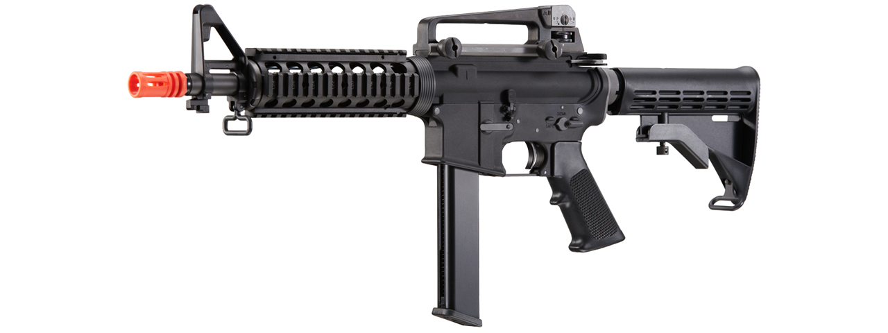 WE-Tech M4 CQB PCC Gas Blowback Airsoft Rifle (Color: Black) - Click Image to Close