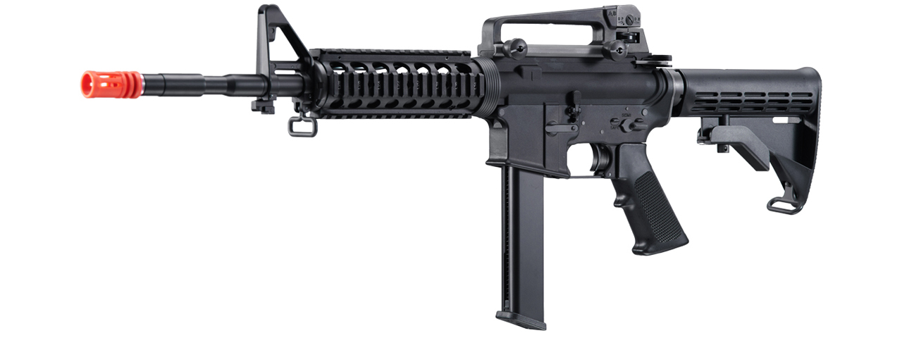 WE-Tech M4 RIS PCC Gas Blowback Airsoft Rifle (Color: Black) - Click Image to Close