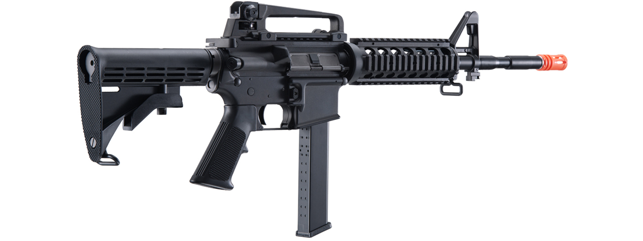 WE-Tech M4 RIS PCC Gas Blowback Airsoft Rifle (Color: Black) - Click Image to Close