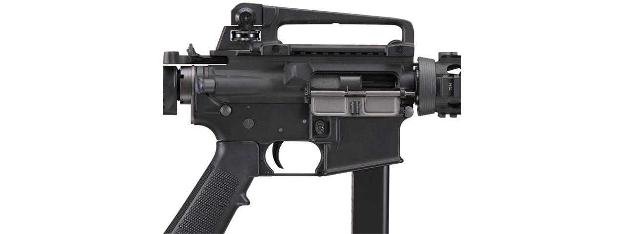 WE-Tech M4 RIS PCC Gas Blowback Airsoft Rifle (Color: Black) - Click Image to Close