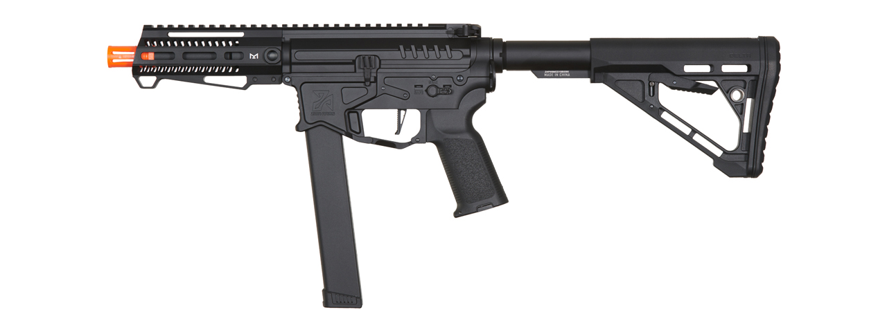 Zion Arms R&D Precision Licensed PW9 Mod 1 Airsoft Rifle with Delta Stock (Color: Black)