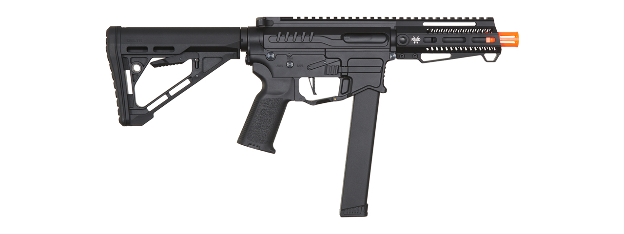 Zion Arms R&D Precision Licensed PW9 Mod 1 Airsoft Rifle with Delta Stock (Color: Black) - Click Image to Close