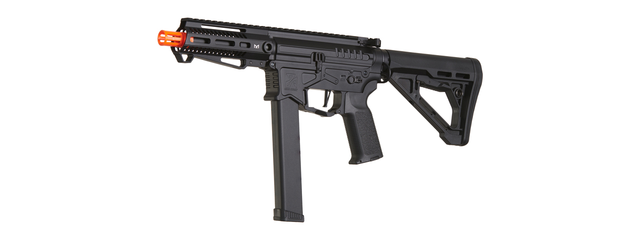 Zion Arms R&D Precision Licensed PW9 Mod 1 Airsoft Rifle with Delta Stock (Color: Black) - Click Image to Close