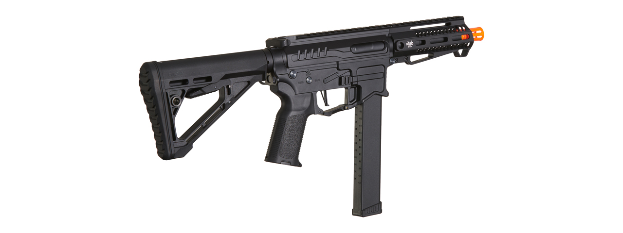 Zion Arms R&D Precision Licensed PW9 Mod 1 Airsoft Rifle with Delta Stock (Color: Black) - Click Image to Close