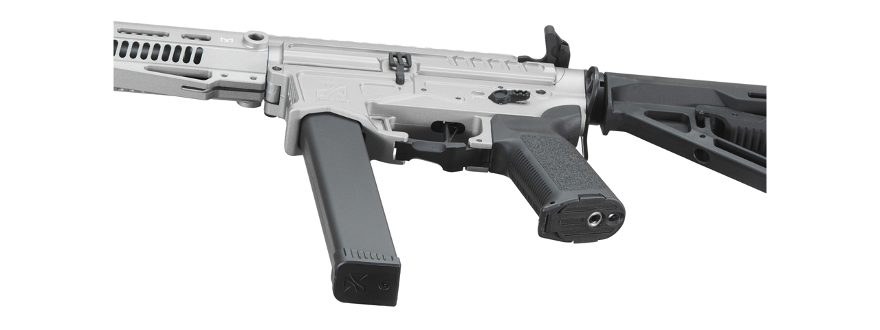 Zion Arms R&D Precision Licensed PW9 Mod 1 Airsoft Rifle with Delta Stock (Color: Grey)