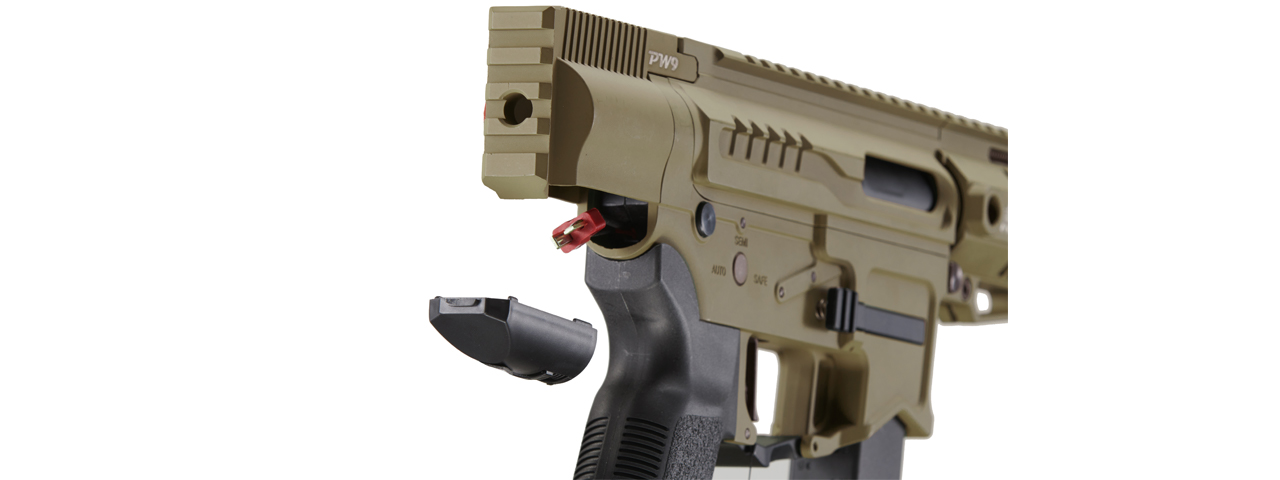 Zion Arms R&D Precision Licensed PW9 Mod 0 Airsoft Rifle (Color: Tan) - Click Image to Close
