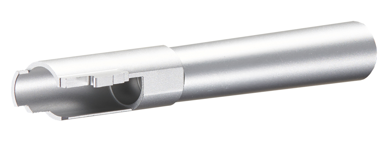 Lancer Tactical Aluminum Threaded Hi-Capa 5.1 Outer Barrel (Color: Silver) - Click Image to Close