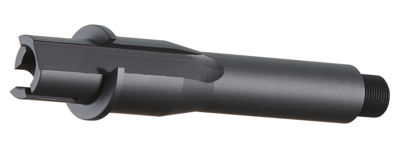 Lancer Tactical 4" One-Piece Aluminum Outer Barrel (Color: Black) - Click Image to Close