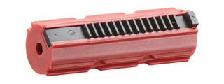 Lancer Tactical 14 Teeth Reinforced Polycarbonate Full Stroke Piston with Steel Teeth (Color: Red)