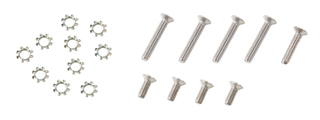 Lancer Tactical Steel Screw Set for TM Spec Version 2 Gearboxes (Color: Silver)