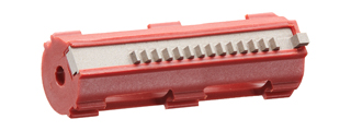 Lancer Tactical 14 Teeth Reinforced Polycarbonate Piston with CNC Steel Half Teeth (Color: Red)