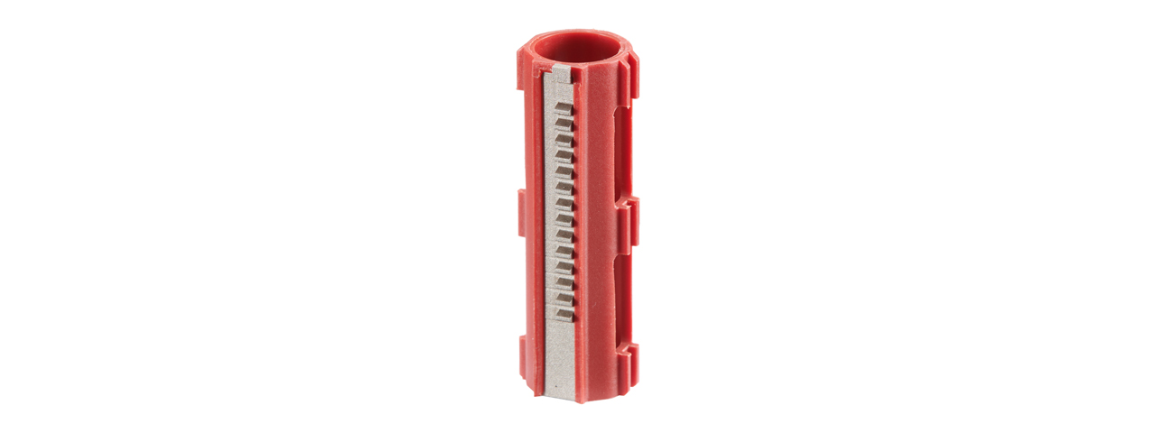 Lancer Tactical 14 Teeth Reinforced Polycarbonate Piston with CNC Steel Half Teeth (Color: Red)