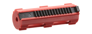 Lancer Tactical 14 Teeth Reinforced Polycarbonate Full Stroke Piston with Steel Teeth (Color: Red)