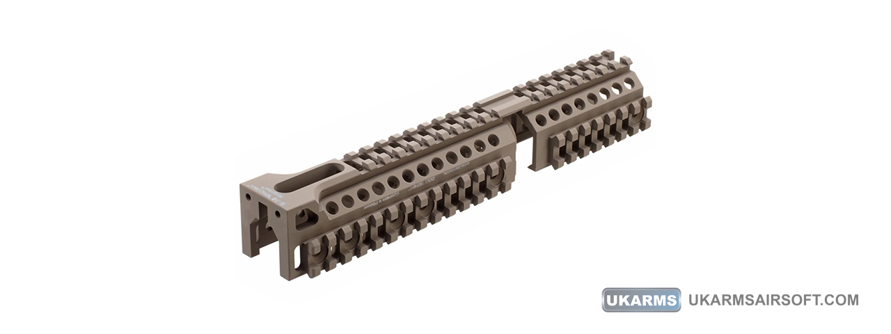 Atlas Custom Works Aluminum AK 10 inch Lower Rail Handguard - Desert Tan