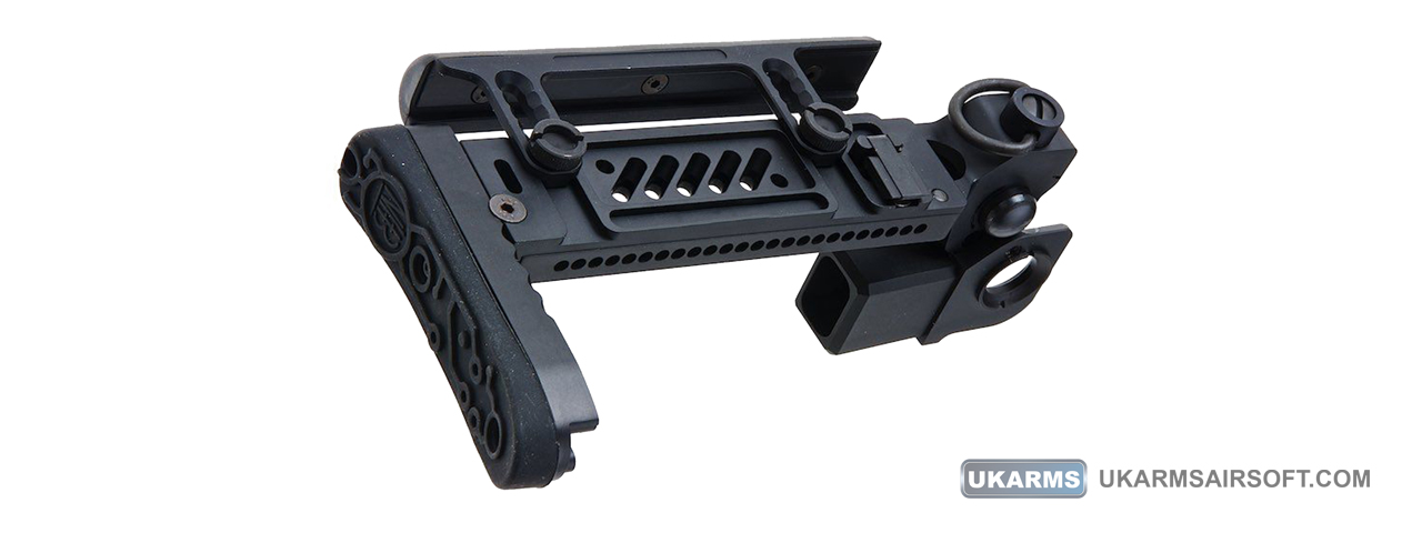 Atlas Custom Works PT-5 Side Folding Stock for GHK AKM Airsoft AEG Rifles (Color: Black)
