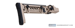 Atlas Custom Works PT-5 Side Folding Stock for GHK AKM Airsoft AEG Rifles (Color: Tan)