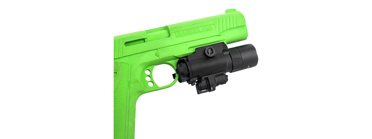 Atlas Custom Works X400 Ultra Tactical LED Rail Mount Light w/ Green Laser (Black)