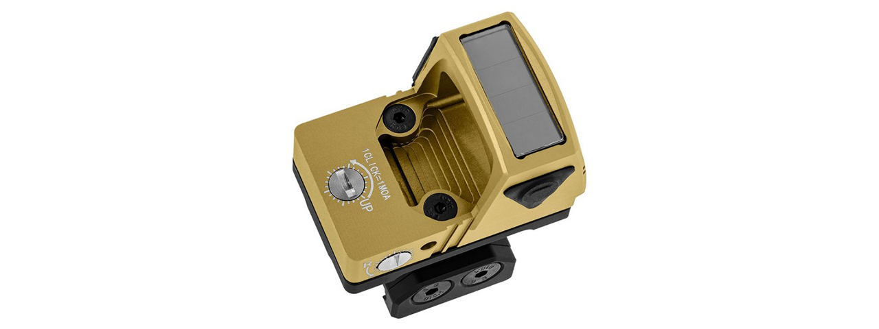 Atlas Custom Works xForce Solar Powered Mini Red Dot with Mount (Gold)