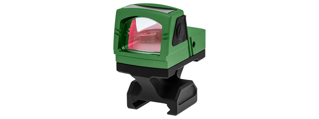 Atlas Custom Works xForce Solar Powered Mini Red Dot with Mount (Green)