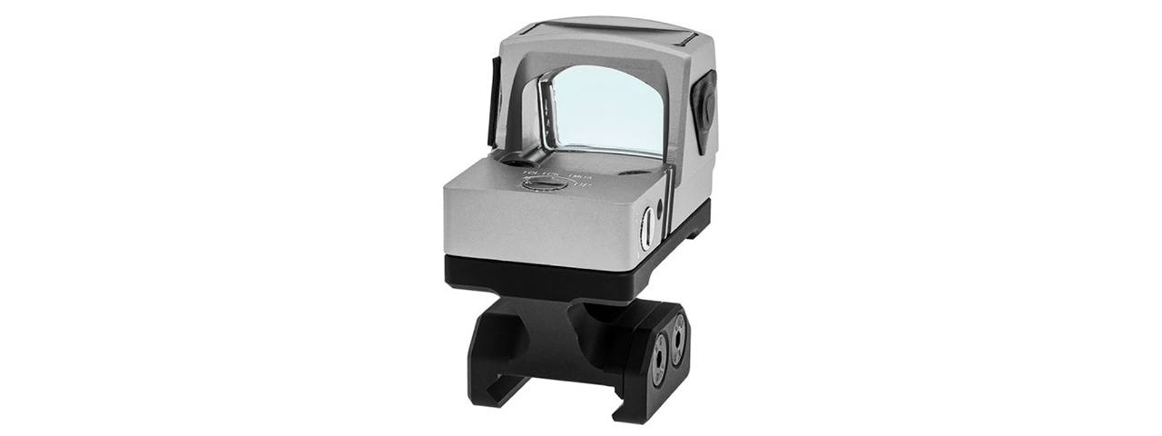 Atlas Custom Works xForce Solar Powered Mini Red Dot with Mount (Silver) - Click Image to Close