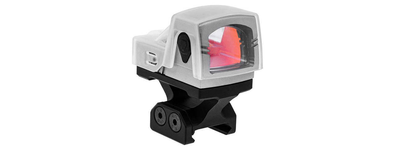 Atlas Custom Works xForce Solar Powered Mini Red Dot with Mount (Silver) - Click Image to Close