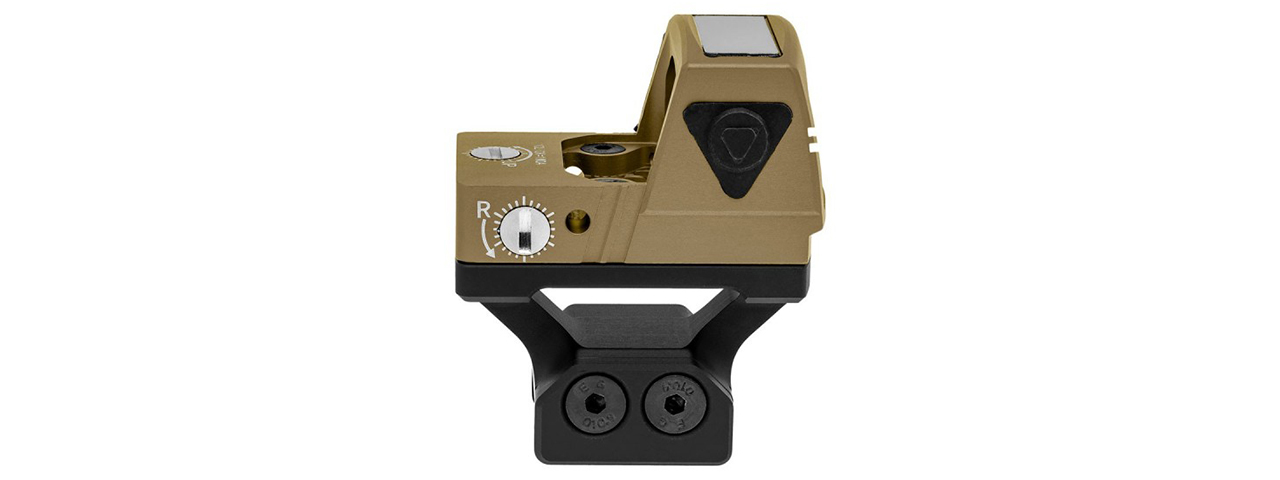 Atlas Custom Works xForce Solar Powered Mini Red Dot with Mount (Tan) - Click Image to Close