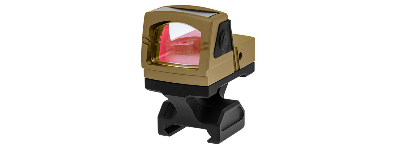 Atlas Custom Works xForce Solar Powered Mini Red Dot with Mount (Tan) - Click Image to Close