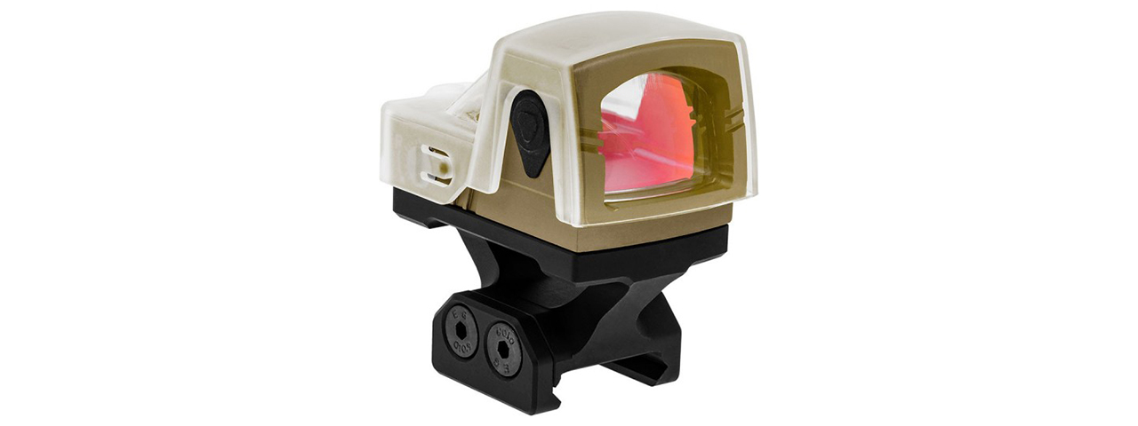 Atlas Custom Works xForce Solar Powered Mini Red Dot with Mount (Tan) - Click Image to Close