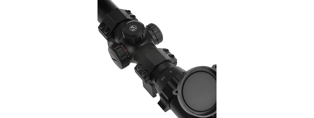 Atlas Custom Works 1-4x24E Red/Green/Blue Illuminated Scope (Black)