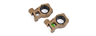 ACW M10 30mm Scope Rings w/ Bubble Level - Dark Earth